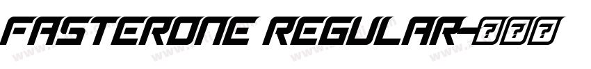 FasterOne Regular字体转换